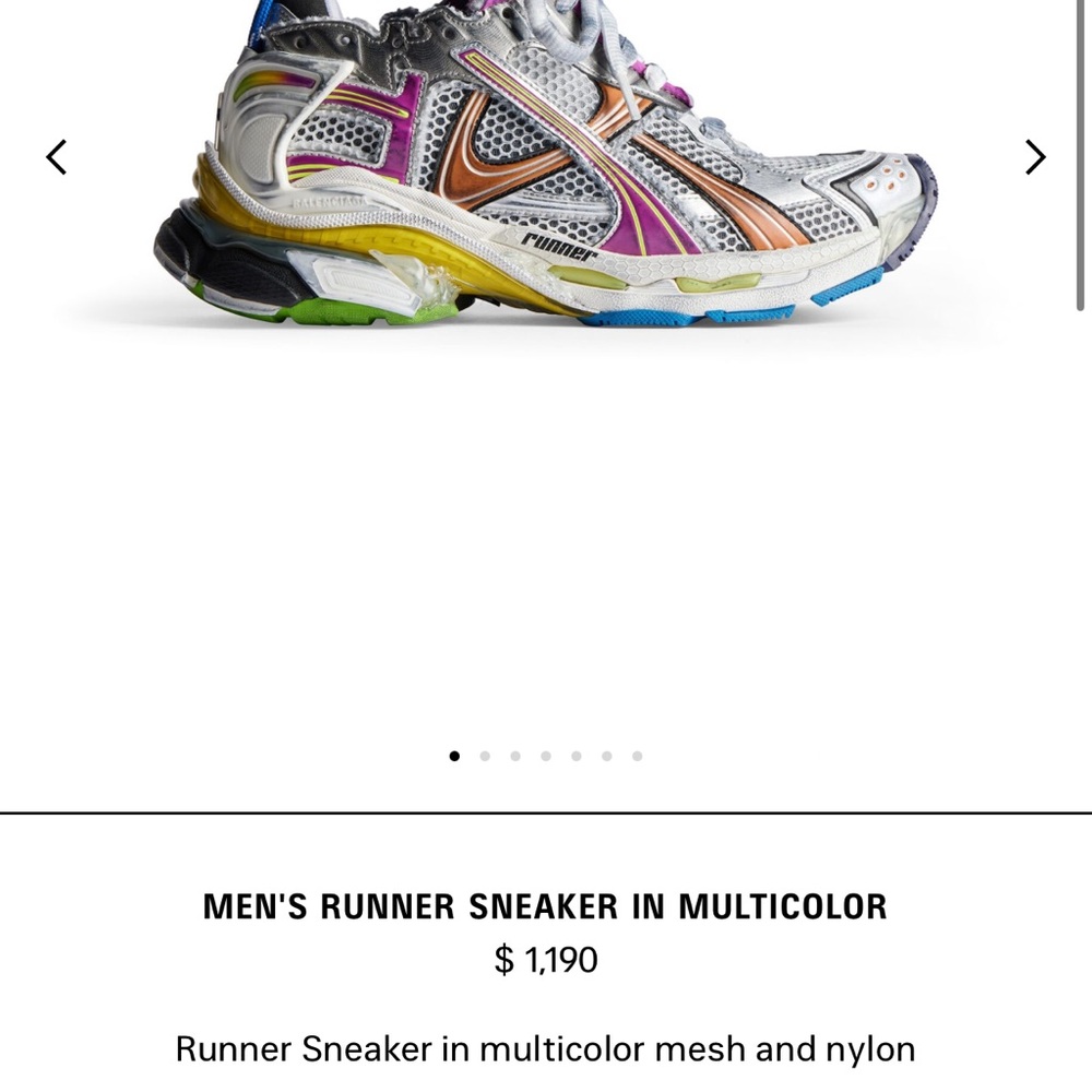 Men’s 11 Balenciaga Runner Sneakers (Multi Color) - Picture 9 of 9